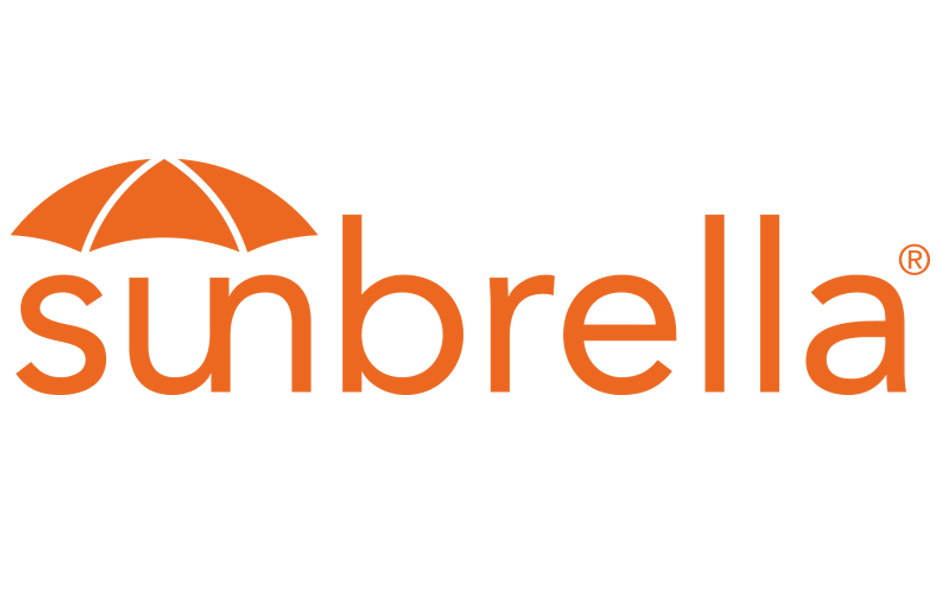 A logo and illustration of Sunbrella on a plain background