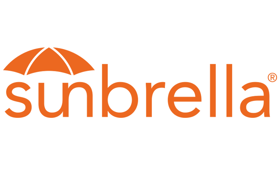 A logo and illustration of Sunbrella on a plain background